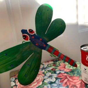 Metal-hand-painted Dragonfly